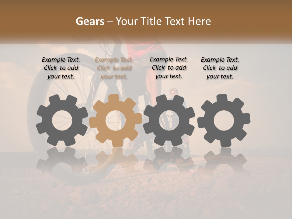 Extreme Bicycle Person PowerPoint Template