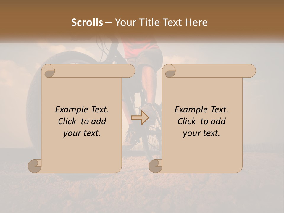 Extreme Bicycle Person PowerPoint Template