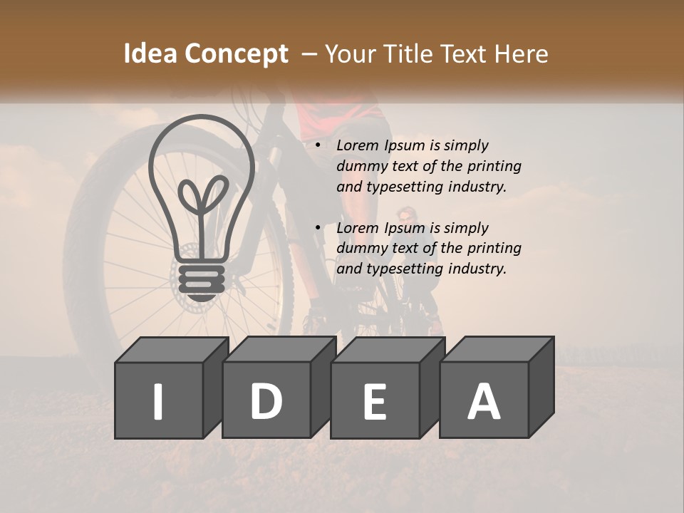 Extreme Bicycle Person PowerPoint Template