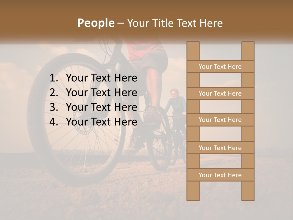Extreme Bicycle Person PowerPoint Template