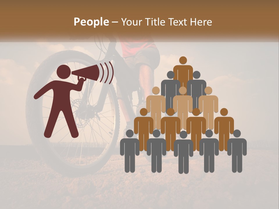 Extreme Bicycle Person PowerPoint Template
