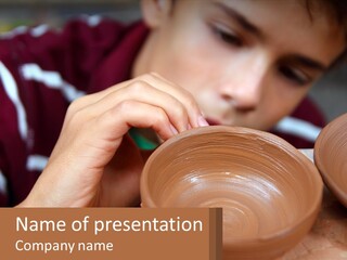 Learn Boy Shape PowerPoint Template