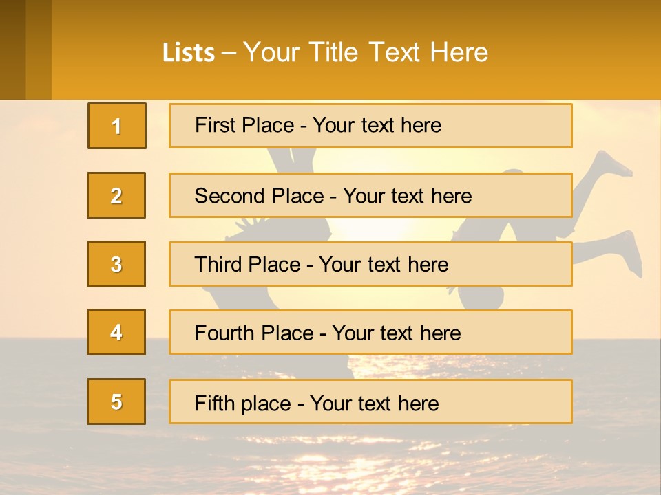 Little Horizon Sun PowerPoint Template