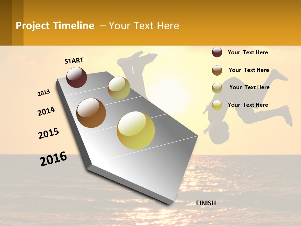 Little Horizon Sun PowerPoint Template