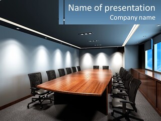 Office Team Quiet PowerPoint Template