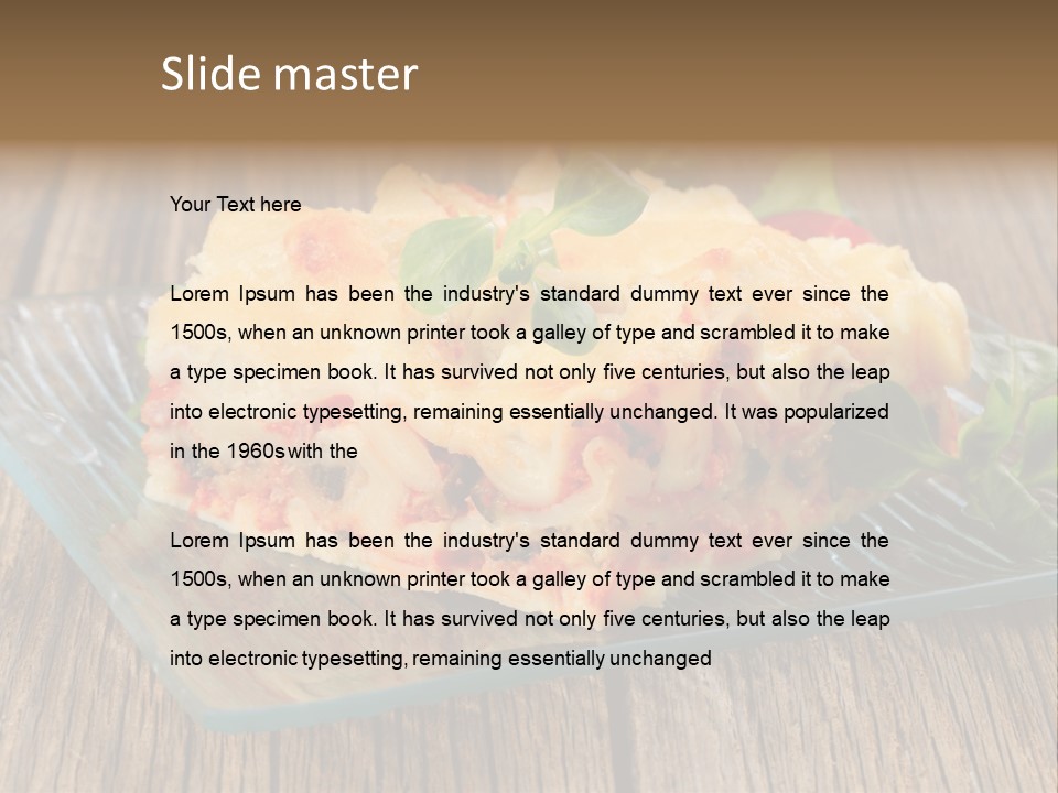 Baked Gratin Vegetable PowerPoint Template