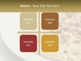 Carbonara Sauce Dinner Plate PowerPoint Template