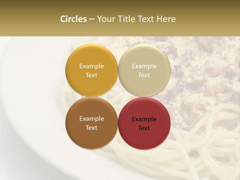 Carbonara Sauce Dinner Plate PowerPoint Template
