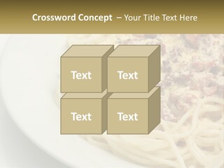 Carbonara Sauce Dinner Plate PowerPoint Template