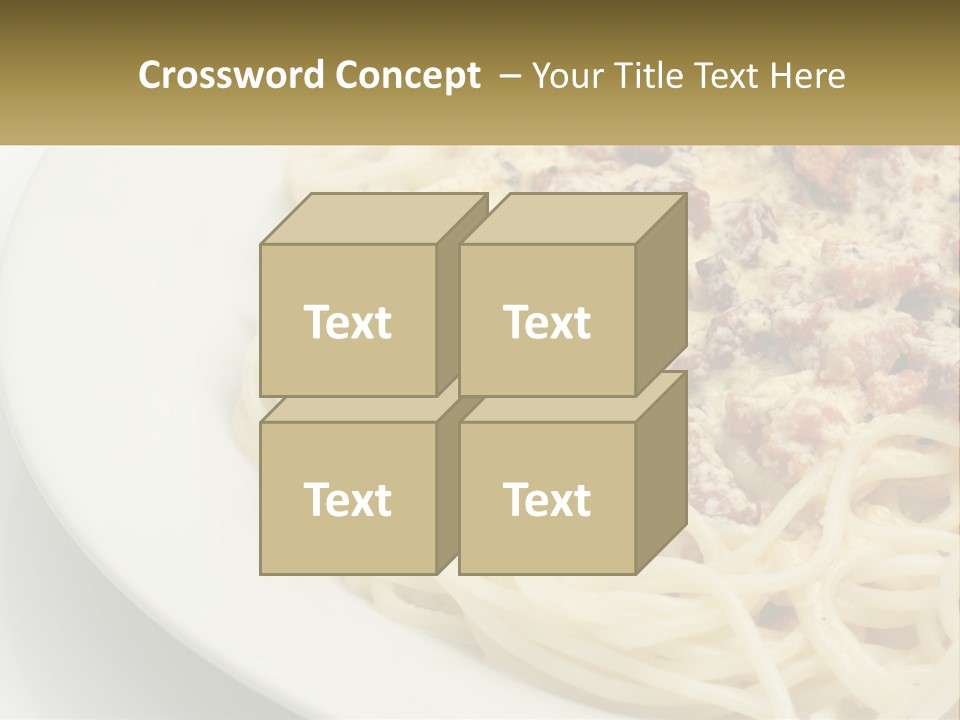 Carbonara Sauce Dinner Plate PowerPoint Template