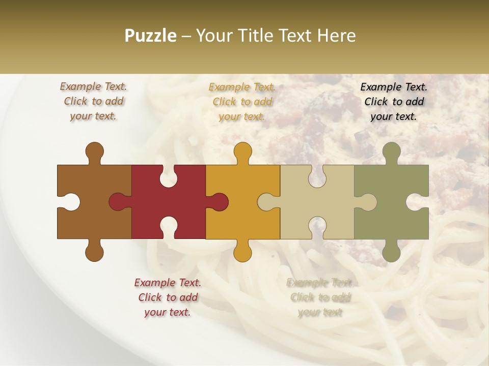 Carbonara Sauce Dinner Plate PowerPoint Template