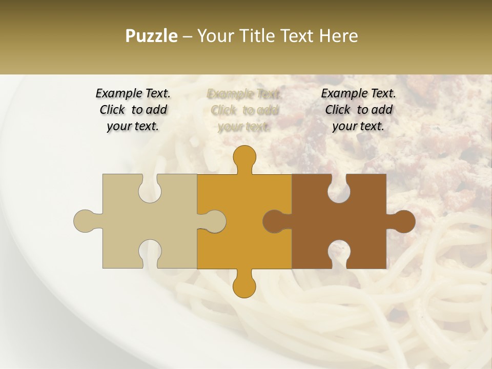 Carbonara Sauce Dinner Plate PowerPoint Template