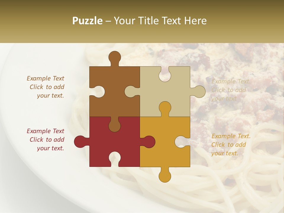 Carbonara Sauce Dinner Plate PowerPoint Template