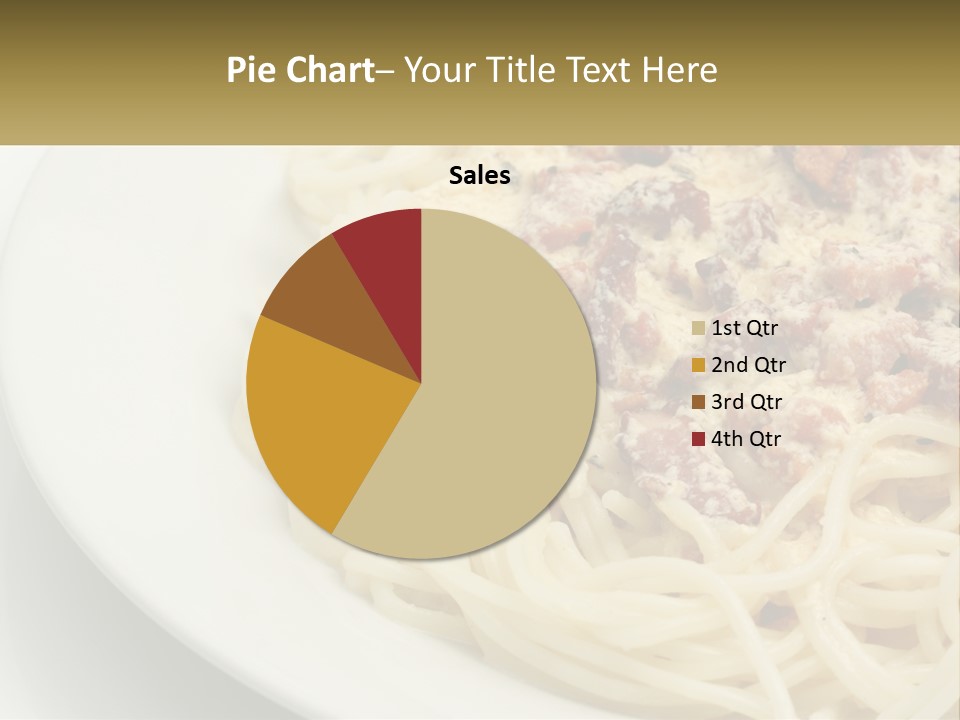Carbonara Sauce Dinner Plate PowerPoint Template