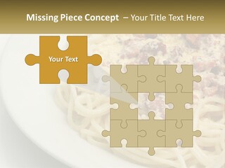 Carbonara Sauce Dinner Plate PowerPoint Template
