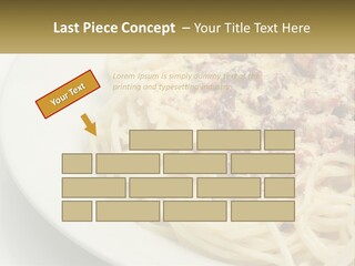 Carbonara Sauce Dinner Plate PowerPoint Template