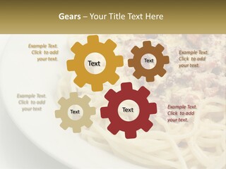 Carbonara Sauce Dinner Plate PowerPoint Template