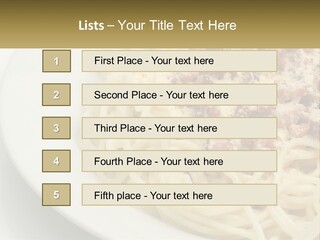 Carbonara Sauce Dinner Plate PowerPoint Template