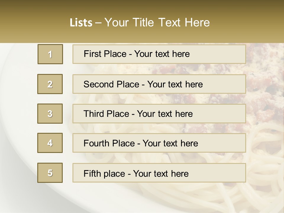 Carbonara Sauce Dinner Plate PowerPoint Template