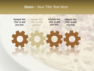 Carbonara Sauce Dinner Plate PowerPoint Template