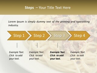 Carbonara Sauce Dinner Plate PowerPoint Template