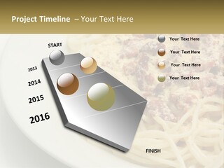 Carbonara Sauce Dinner Plate PowerPoint Template