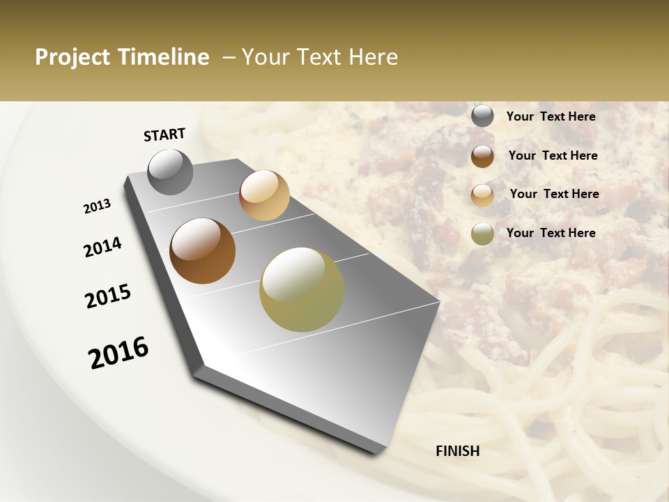 Carbonara Sauce Dinner Plate PowerPoint Template