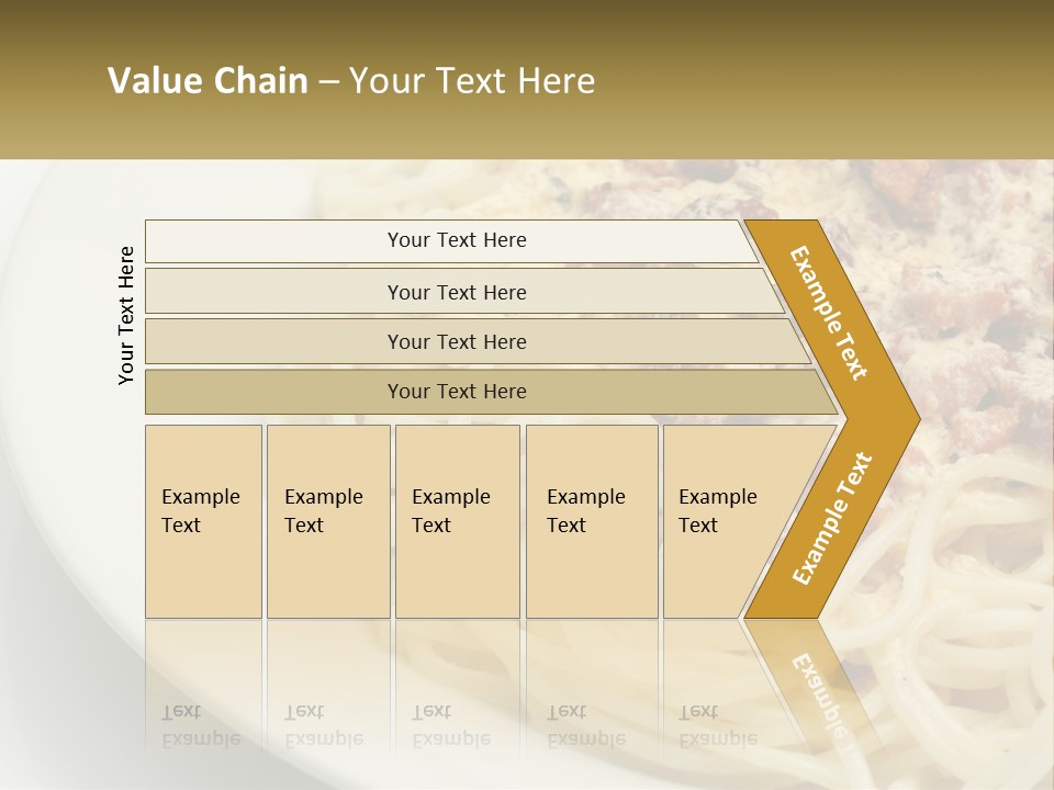 Carbonara Sauce Dinner Plate PowerPoint Template