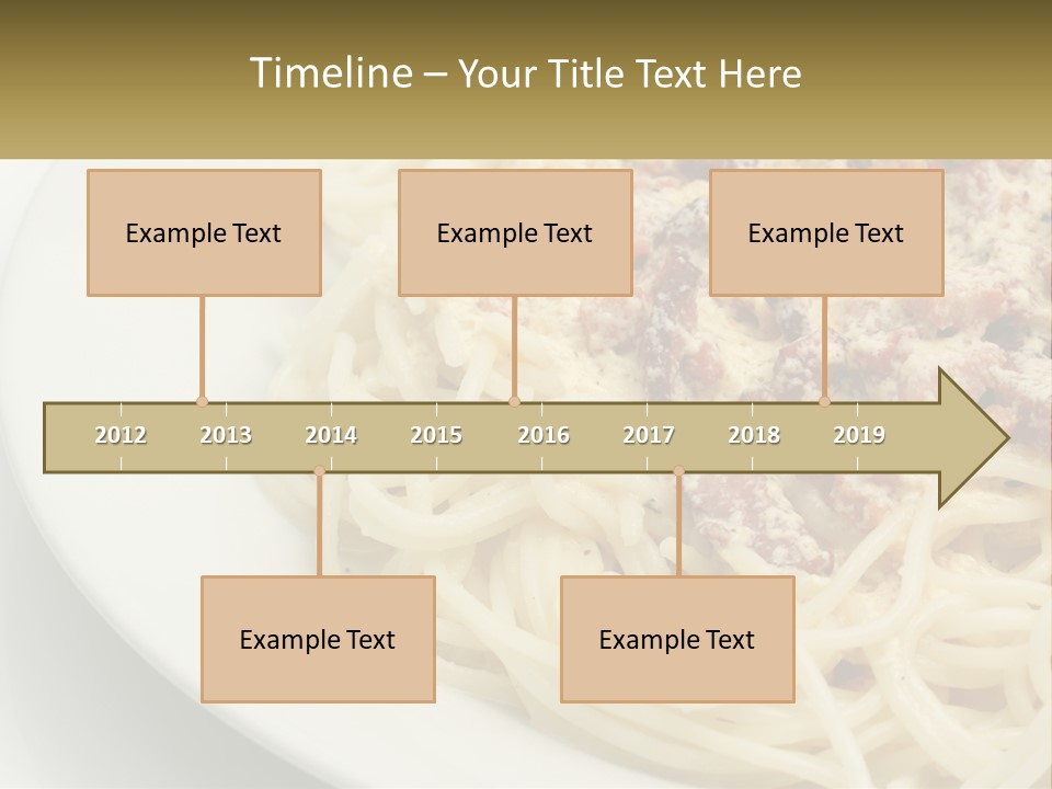 Carbonara Sauce Dinner Plate PowerPoint Template