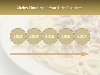 Carbonara Sauce Dinner Plate PowerPoint Template