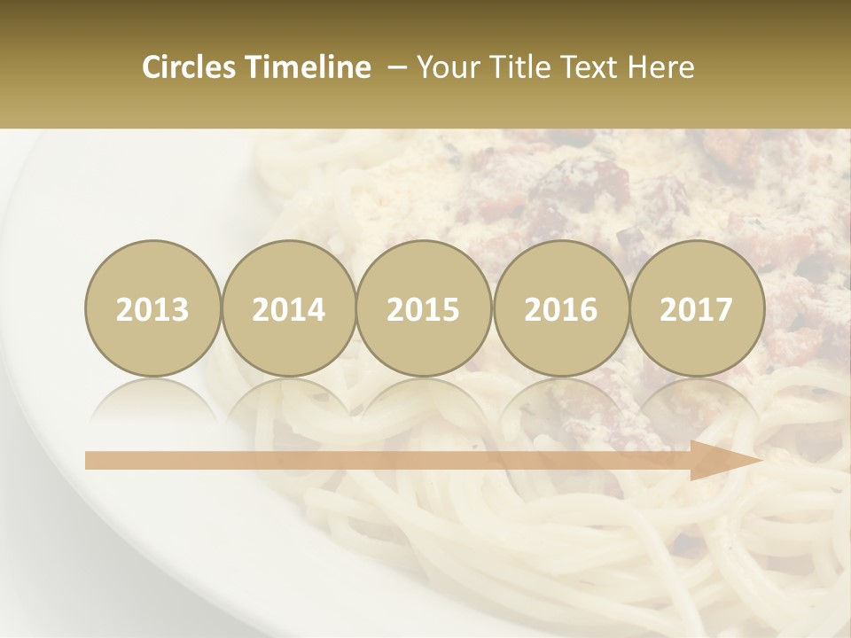 Carbonara Sauce Dinner Plate PowerPoint Template