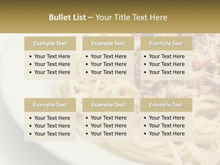 Carbonara Sauce Dinner Plate PowerPoint Template