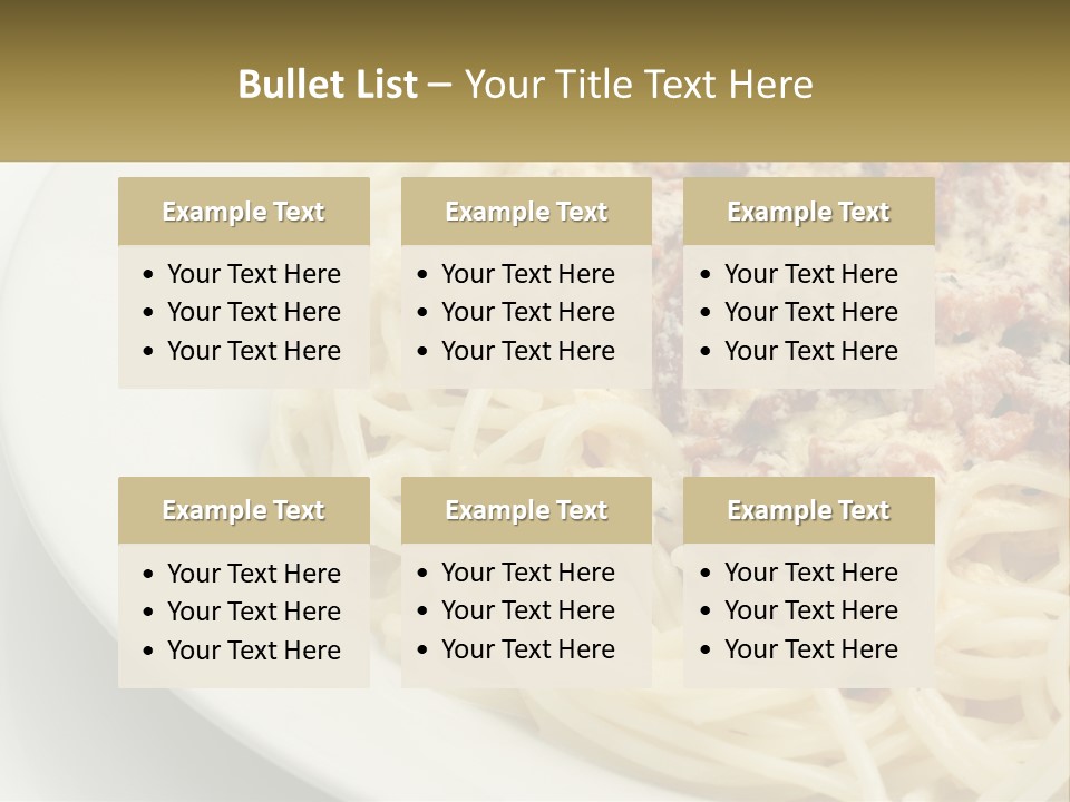 Carbonara Sauce Dinner Plate PowerPoint Template