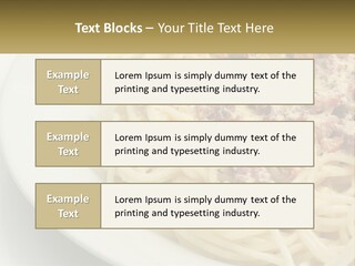 Carbonara Sauce Dinner Plate PowerPoint Template