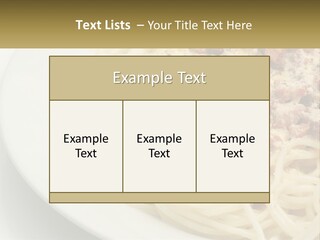 Carbonara Sauce Dinner Plate PowerPoint Template