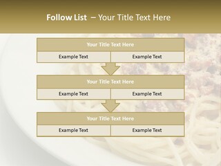 Carbonara Sauce Dinner Plate PowerPoint Template