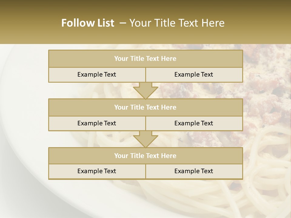 Carbonara Sauce Dinner Plate PowerPoint Template