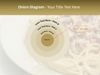 Carbonara Sauce Dinner Plate PowerPoint Template