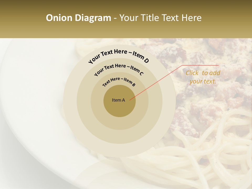 Carbonara Sauce Dinner Plate PowerPoint Template