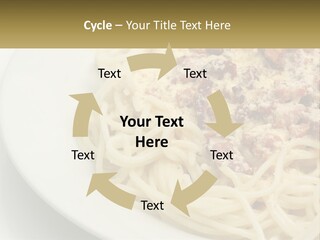 Carbonara Sauce Dinner Plate PowerPoint Template