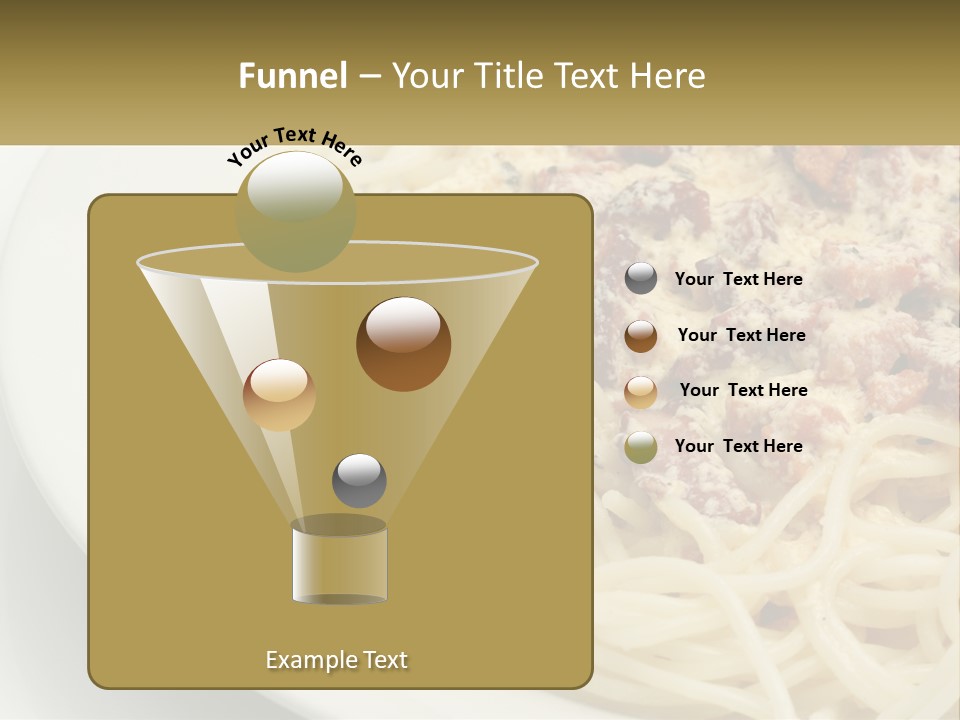 Carbonara Sauce Dinner Plate PowerPoint Template