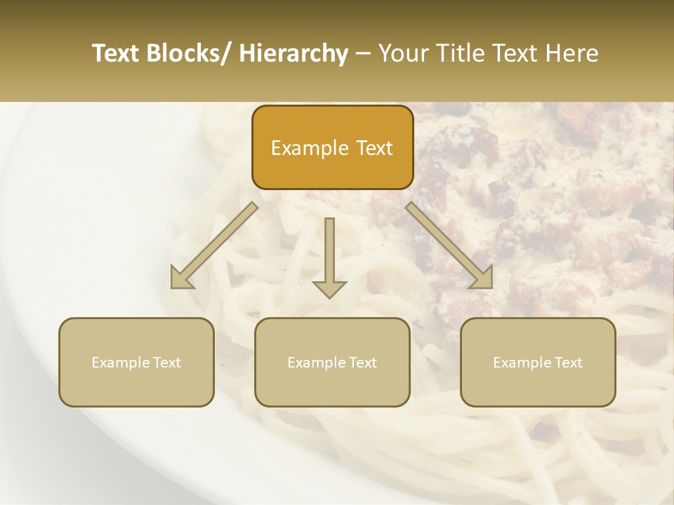 Carbonara Sauce Dinner Plate PowerPoint Template