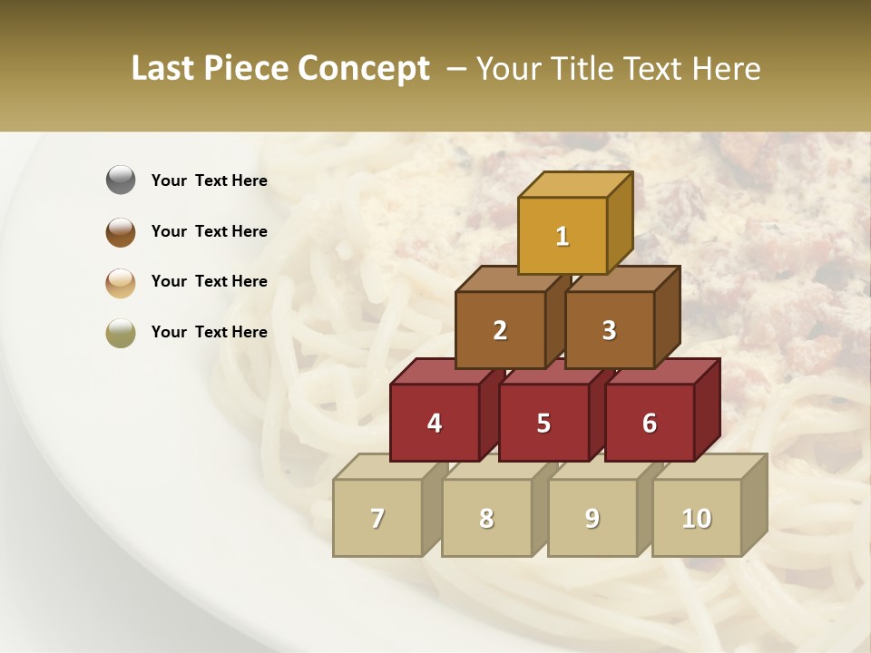 Carbonara Sauce Dinner Plate PowerPoint Template