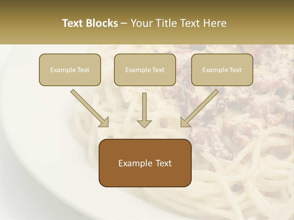 Carbonara Sauce Dinner Plate PowerPoint Template