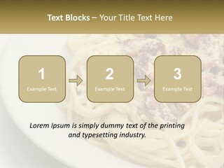 Carbonara Sauce Dinner Plate PowerPoint Template