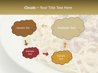 Carbonara Sauce Dinner Plate PowerPoint Template