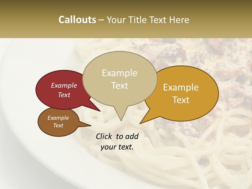 Carbonara Sauce Dinner Plate PowerPoint Template