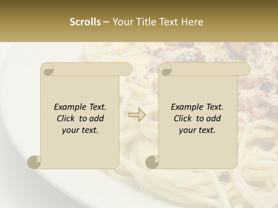 Carbonara Sauce Dinner Plate PowerPoint Template