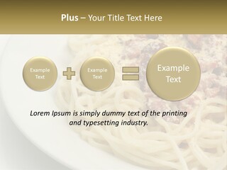 Carbonara Sauce Dinner Plate PowerPoint Template