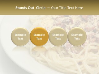 Carbonara Sauce Dinner Plate PowerPoint Template